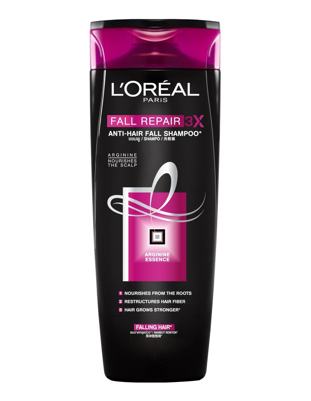 Shampo untuk rambut rontok L'Oréal Paris Fall Repair 3x.